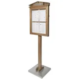 Securit Schaukasten RUSTIC, 4 x DIN A4, mahagoni