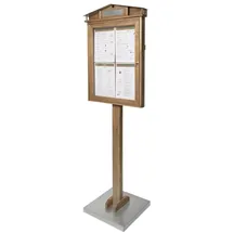 Securit Schaukasten RUSTIC, 4 x DIN A4, mahagoni