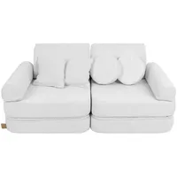 MeowBaby Kindersofa,, Weiß, Textil, 120x25x60 cm, Kinder- & Jugendzimmer, Kindermöbel, Kindersitzmöbel & -tische, Kindersessel & -sofas