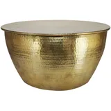 WOMO-DESIGN Couchtisch Gold, Metall, 59x30.5x59 cm, Wohnzimmer, Wohnzimmertische, Couchtische
