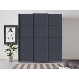 Rauch Schwebetürenschrank RAUCH "Kleiderschrank Schrank Garderobe Wäscheschrank Ankleide OTELI", grau (graumetallic), B:203cm H:210cm T:68cm, Holzwerkstoff, Schränke, Schwebetürenschrank, in verschiedenen Dekor- und Hochglanzfarben