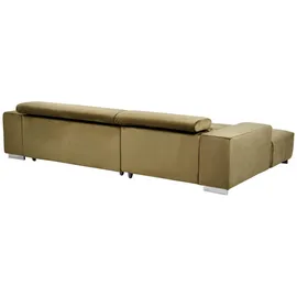 Roller Ecksofa, & grau - Webstoff - Liegefunktion - Staukasten links,