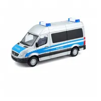 BBURAGO 18-32006P - Mercedes Sprinter Polizei silber-blau 1:50