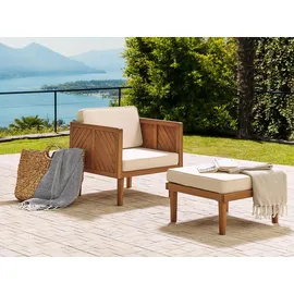 Beliani Gartenstuhl Baratti 65 x 65 x 76 cm beige 1 St.