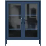 Jan Nowak Vitrine GINA 80 x 101,5 x 40 cm Dunkelblau