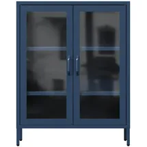 Jan Nowak Vitrine GINA 80 x 101,5 x 40 cm Dunkelblau