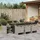 vidaXL Garten Essgruppe 9-tlg. Hellgrau