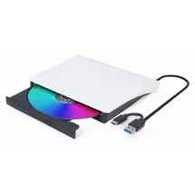 Gembird DVD-USB-031-BW Externes USB-DVD-Laufwerk schwarz-weiß