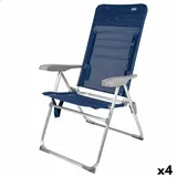 Strandstuhl Aktive Slim Biegsam Marineblau 47 x 107 x 66 cm [4 Stück]