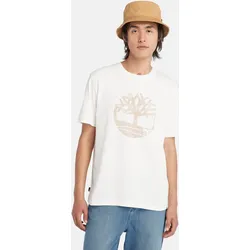 Timberland Mens Garment Dye Logo Graphic Tee undyed L