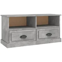 Furnicato TV-Schrank Betongrau 93x35,5x45 cm Holzwerkstoff