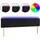 vidaXL LED Kopfteil Schwarz 180x7x78/88 cm Samt