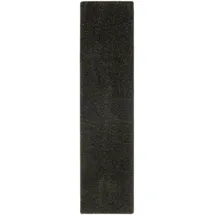 Snapstyle Hochflor Velours Teppich, Läufer Mona Schwarz, 80x200cm