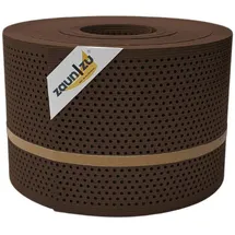 zaunzu® Sichtschutzstreifen Rille Gelocht 50 x 19 cm Braun PP 1 St.