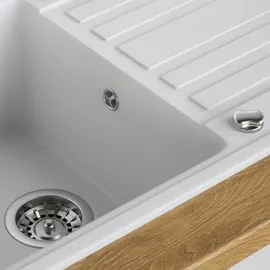 Bergström Granitspüle 76,5 x 46 cm weiß