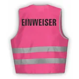 Fassbender-Druck WARNWESTEN - Sicherheitsweste PINK Warnweste nach EN ISO 20471 zertifiziert - Warn Weste für EINWEISER - Unisex mit hochwertigem Reflektorstreifen (PINK I M/L I 1St.) - M-L