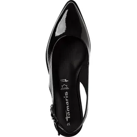 TAMARIS Damen Sling Pump flach Leder, schwarz, 39 EU