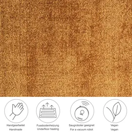 Tom Tailor Viskose-Teppich Shine uni 430 ocher 300x400 cm