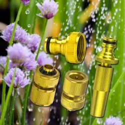 Gartenschlauch System Anschluss-Set 3/4 Zoll Messing Sprühdüse Grundausstattung
