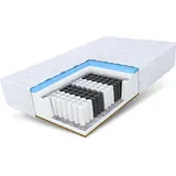 Fdm - Matratze 140x200 Taschenfederkern Kokos 7 Zonen H3 hochelastisch LAVAL MAX 26cm