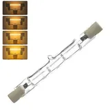 QUBEBU LED-Leuchtmittel R7S COB 78mm 118mm Dimmbar Halogen Tube Glas Ersetzen Lampe LED Bulb, 1 St., LED wechselbar, Ersatz Halogenlampe, Enegiesparende, 2700K-3000K, für Strahler, Deckenfluter, Spotlight, Deckenleuchte. 80W