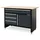 Weber-Werke Werkbank Holz grau schwarz 120 x 60 x 86 cm leer