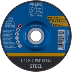 PFERD Schruppscheibe E 150x7,2x22,23 mm Universallinie PSF STEEL für Stahl