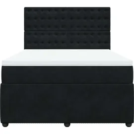 vidaXL Boxspringbett 140 x 200 cm Schwarz
