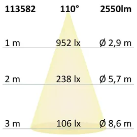 ISOLED Außenstrahler Aluminium 20 W 2550 lm schwenkbar grau