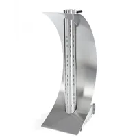 feuersegel Edle Design Feuerstelle Gartenkamin für Garten und Terrasse - Moderner Terrassenofen aus hochwertigem Edelstahl, 42 x 34 x 96 cm