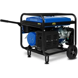 Eberth 5500 Watt Notstromaggregat Stromerzeuger Stromaggregat mit Fahrwerk, E-Start, 13 PS Benzinmotor, 4-Takt, 1-Phase, 2X 230V, 1x 12V, AVR,