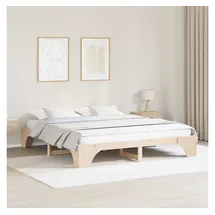 vidaXL Bettrahmen 180 x 200 cm Beige/Braun