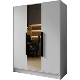 WFL GROUP Drehtürenschrank Mono Lux 150 x 200 x 51 cm Weiß