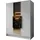 WFL GROUP Drehtürenschrank Mono Lux 150 x 200 x 51 cm Weiß