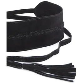 LASCANA Damengürtel Leder schwarz 105