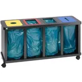 VAR Wertstoffsammelstation ''Tetris'' 4er mit Klemmring antik-silber