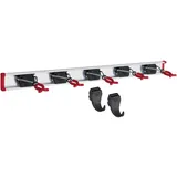 Bruns Gerätehalter 75 cm Set mit Schiene 750 mm, flexible Hakenleiste für Gartengeräte