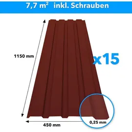 karat homeliving Trapezblech 115 x 45 cm rot