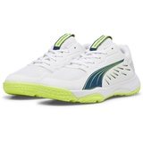 Puma Accelerate Jr Handball Shoes, Puma White-Ocean Tropic-Lime Squeeze, 37.5