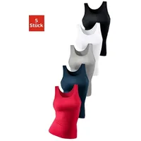 PETITE FLEUR Unterhemd (5er-Pack) aus weicher Doppelripp-Qualität, Tanktop, Unterziehshirt