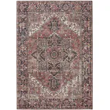 benuta Vintage-Teppich, Mehrfarbig, Beige, Kunststoff, Vintage, Rechteckig, 200x300 cm, Oeko-Tex® Standard 100, in verschiedenen Größen erhältlich, rutschfeste Unterfläche, waschbar, Teppiche & Böden, Teppiche, Vintage-Teppiche