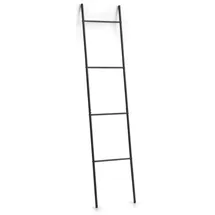 Zeller PRESENT SCHÖNER LEBEN. PRAKTISCH WOHNEN. 17013 Leiter-Handtuchhalter, Metall, schwarz 38 x 2 x 176 cm