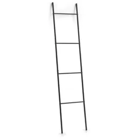 Zeller PRESENT SCHÖNER LEBEN. PRAKTISCH WOHNEN. 17013 Leiter-Handtuchhalter, Metall, schwarz 38 x 2 x 176 cm