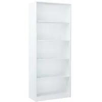 matkam Bücherregal 74 x 35 x 180 cm Weiß