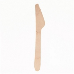PAPSTAR Einwegteller 25 Messer, Holz "pure" 16,5 cm, (25 St)