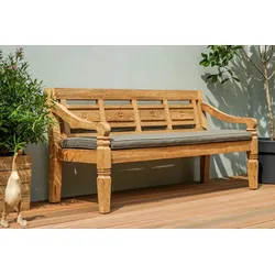 OUTFLEXX Bank, natur, recycled Teak, 180x70x85cm, aufwändig gestaltet, mit Armlehnen