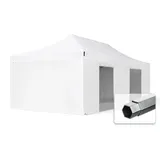 TOOLPORT Faltpavillon 4 x 8 m inkl. 4 Seitenteile Weiß