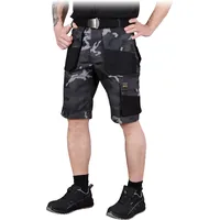 Reis FORECO-TS BJS Arbeitsshorts für Herren | Cargo-Shorts | Sicherheitsshorts | Arbeitsshorts | Garten-Shorts | Camouflage-Schwarz | Größe: XL