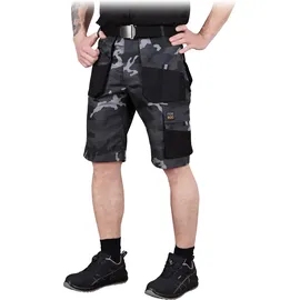 Reis FORECO-TS BJS Arbeitsshorts für Herren | Cargo-Shorts | Sicherheitsshorts | Arbeitsshorts | Garten-Shorts | Camouflage-Schwarz | Größe: XL