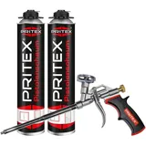 Bauschaum Set 2 x 750ml inkl. Pistole PU Schaum Pistolenschaum Montageschaum